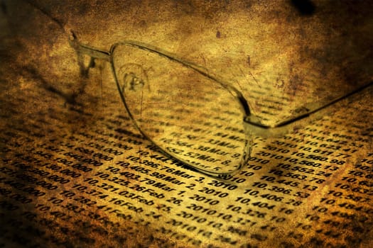 Financial report grunge concept