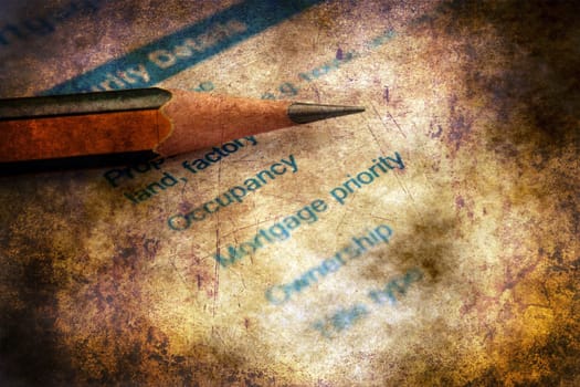 Loan form grunge concept
