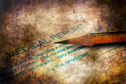 Medical report  grunge concept