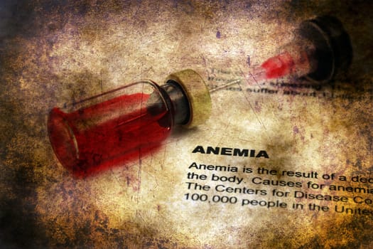 Anemia grunge concept