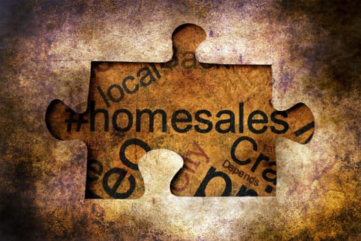 Home puzzle grunge concept