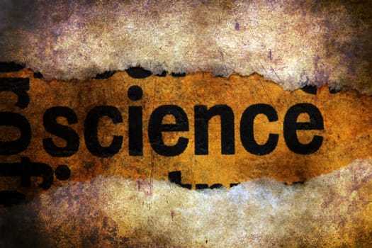 Science torn paper grunge concept