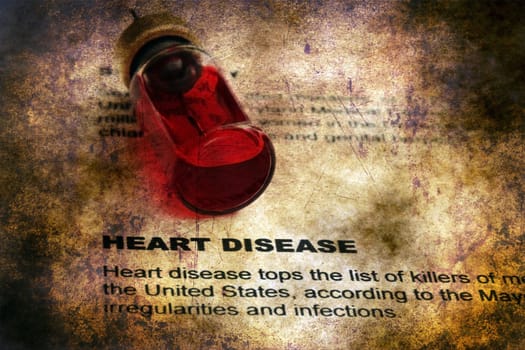 Heart disease grunge concept