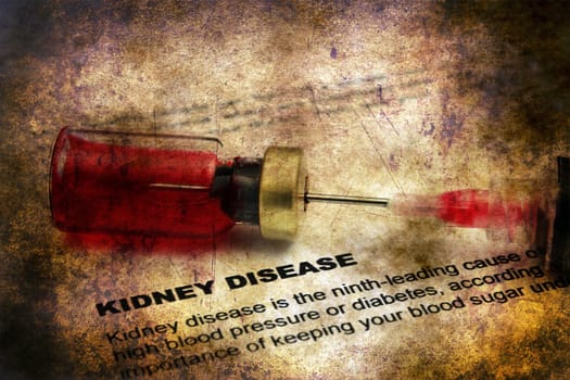 Kidney disease form grunge concept