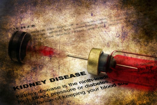 Kidney disease form grunge concept