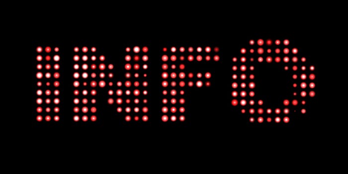 Info led text