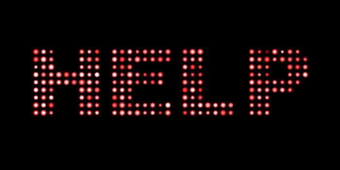 Help led text