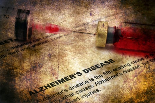 Alzheimer disease grunge concept