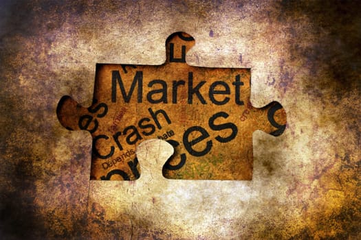 Crash market puzzle concept