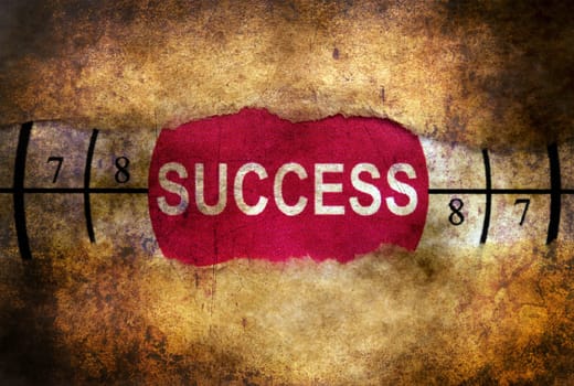 Success target grunge concept