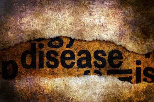 Disease text on grunge background