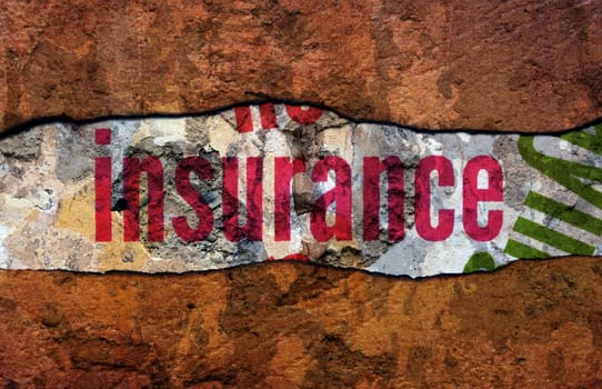 Insurance text on wall