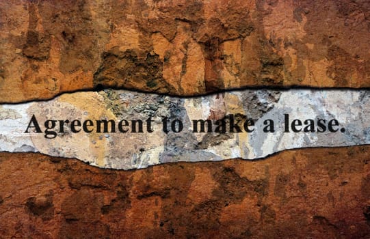 Agreement to make lease grunge concept