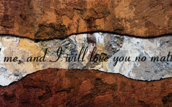I love you text on wall