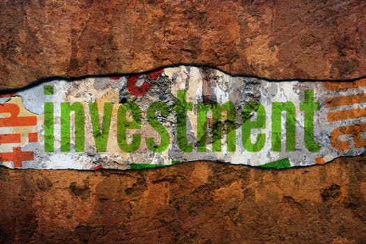Investment text on wall