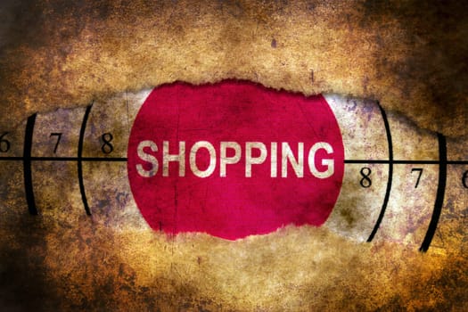Shopping target grunge concept