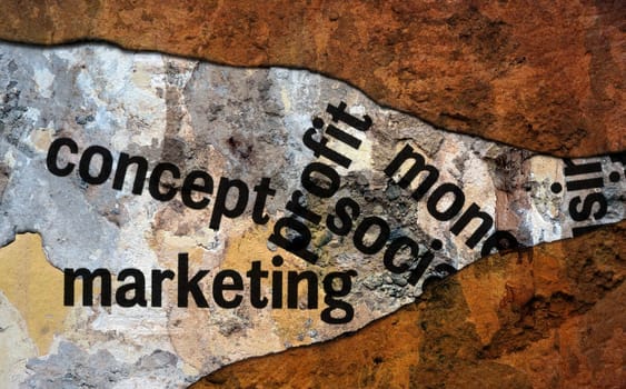 Concept marketing profit grunge concept