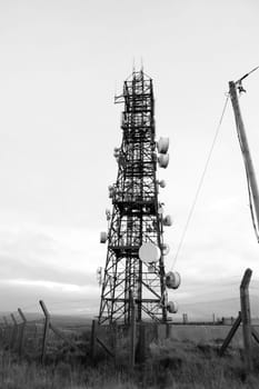 transmission tower on the top of Knockanore in Ballybunion county Kerry Ireland