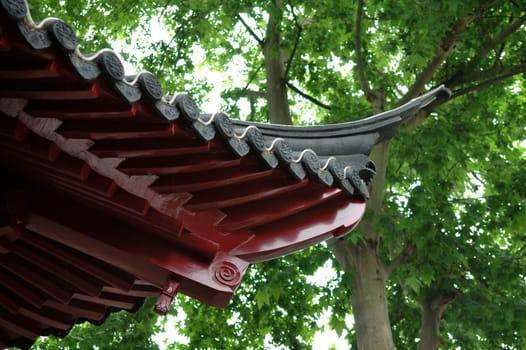 The architecture structure of a Chinese temple