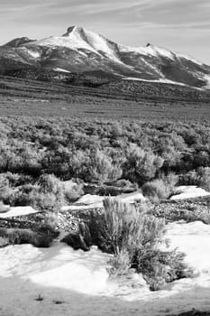 This is the look in winter from the north side of Great Basin NP