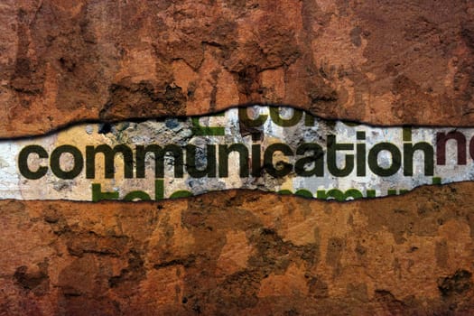 Communication text on wall