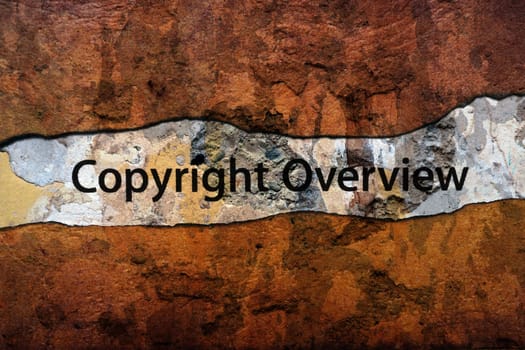 Copyright overview text on wall