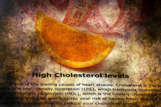 High cholesterol grunge  concept