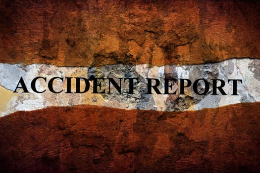 Accident report grunge concept