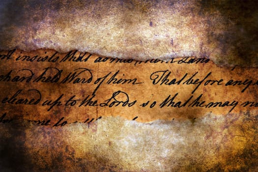 Old letter on grunge background