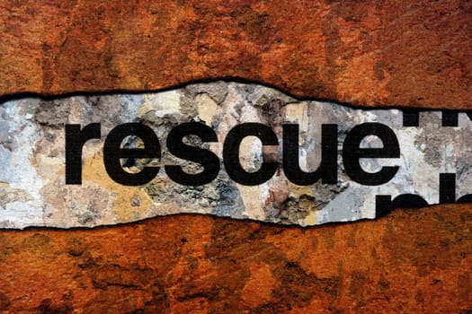 Rescue text on wall