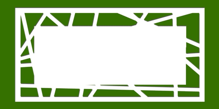 Abstract lines pattern with white outline, 3D rendering