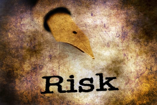 Risk text and fountain pen