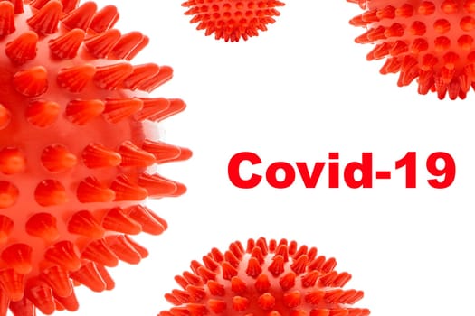 COVID-19 text on white background. Covid-19 or Coronavirus concept