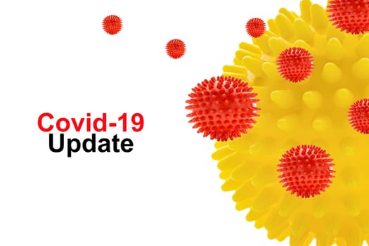 COVID-19 UPDATE text on white background. Covid-19 or Coronavirus