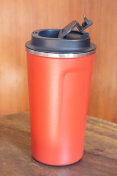 Individual refilled drink tumbler mug, stock photo