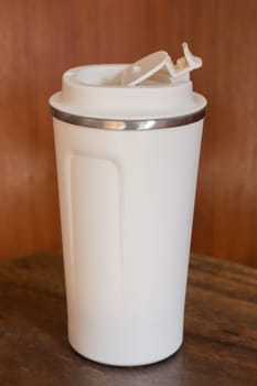 Individual refilled drink tumbler mug, stock photo