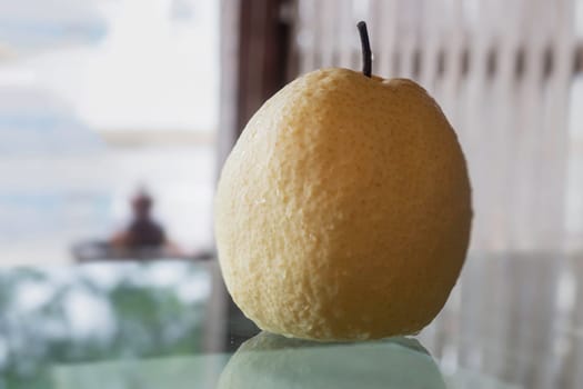 Single fresh asian whole pear, stock photo