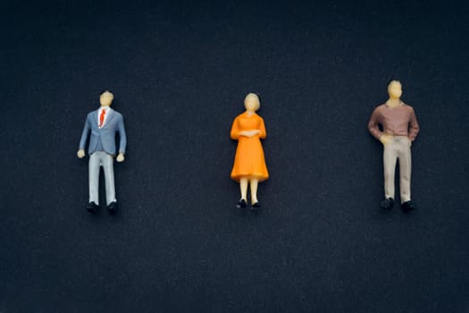 Flat lay of business miniature toy closeup.  Business Concept