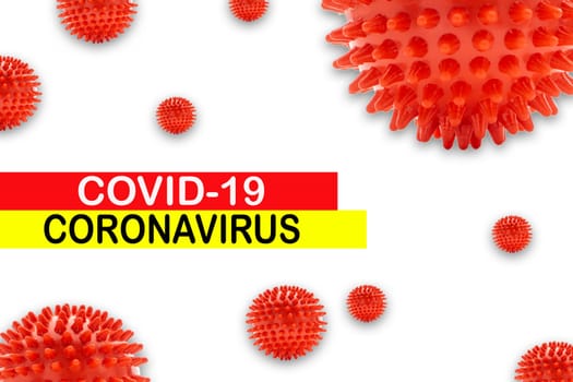 COVID-19 CORONAVIRUS text on white background. Covid-19 or Coronavirus