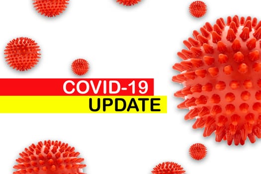 COVID-19 UPDATE text on white background. Covid-19 or Coronavirus
