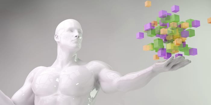 Science Technology as a Futuristic Abstract Background Art