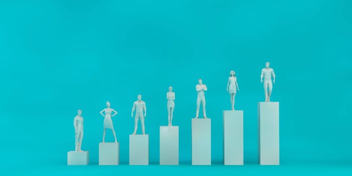 Business Team Evaluation and Performance Review as KPI Concept