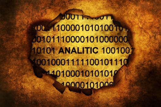 Analitics binary data grunge concept