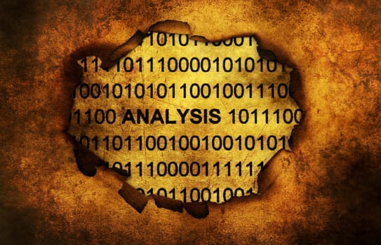 Analysis binary data grunge concept