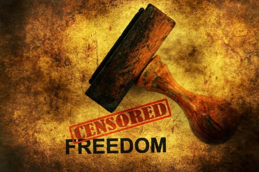 Censored freedom grunge concept