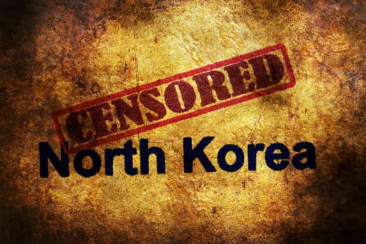 Censored North Korea grunge concept
