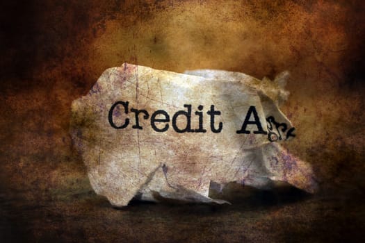 Credit trash concept grunge concept