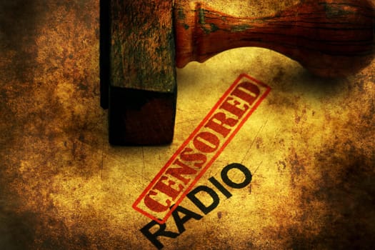 Censored radio grunge concept