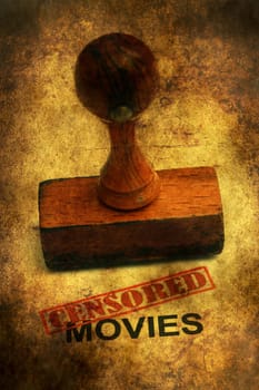 Censored movies grunge concept
