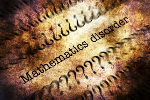 Mathematic disorder grunge concept